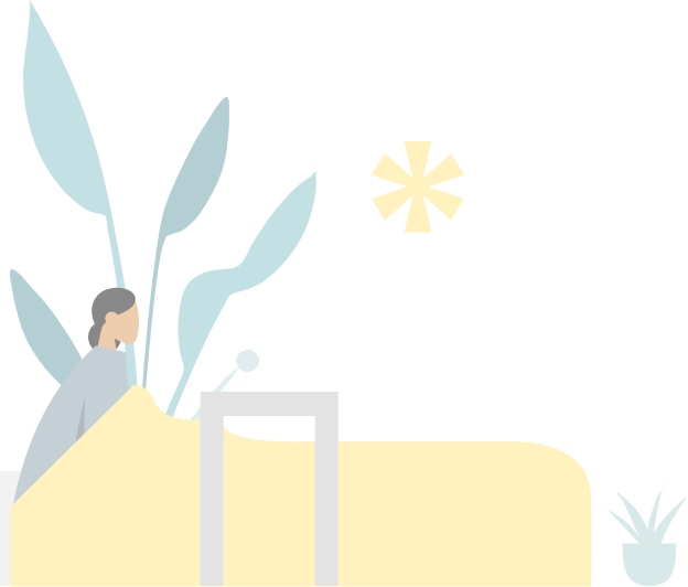 ベッドのままで日光浴